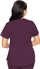 Women's V-Neck Scrub Top Wine