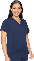 Women's V-Neck Scrub Top Navy Blue