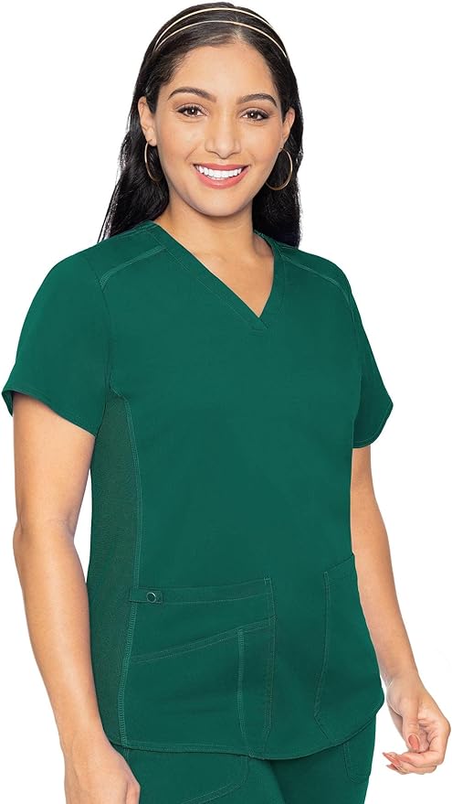 Women's V-Neck Scrub Top Hunter Green