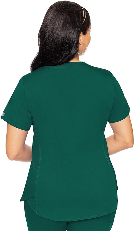 Women's V-Neck Scrub Top Hunter Green