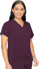 Women's V-Neck Scrub Top Wine