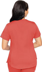 Women's V-Neck Scrub Top Coral