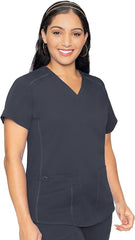 Women's V-Neck Scrub Top Pewter