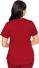 Women's V-Neck Scrub Top Red