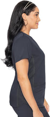 Women's V-Neck Scrub Top Pewter