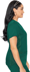 Women's V-Neck Scrub Top Hunter Green