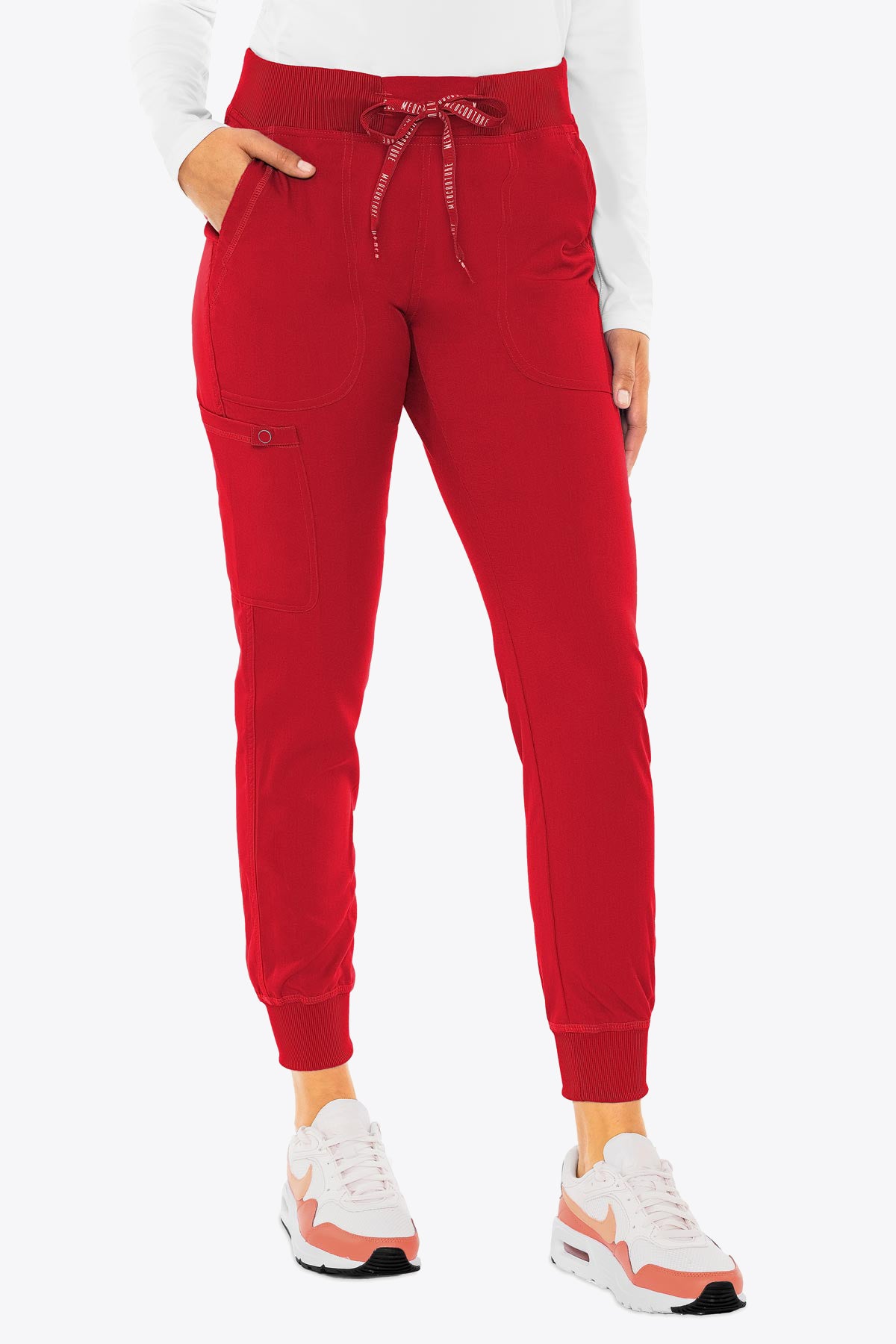 Women’s Yoga Jogger Scrub Pant Red