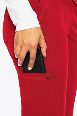 Women’s Yoga Jogger Scrub Pant Red