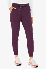 Women’s Yoga Jogger Scrub Pant Wine