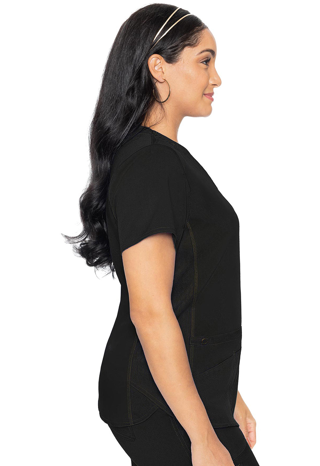 Women's V-Neck Scrub Top Black