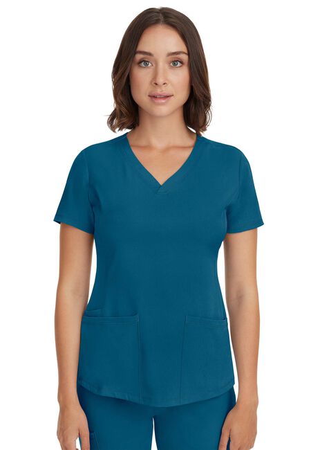 Monica V-Neck Top Caribbean Blue