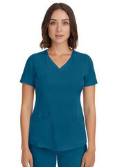 Monica V-Neck Top Caribbean Blue