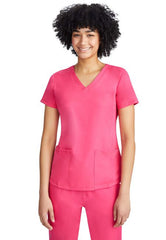 Monica V-Neck Top Pink