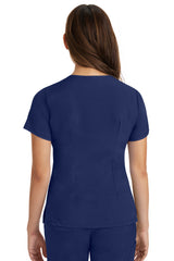 Monica V-Neck Top Navy