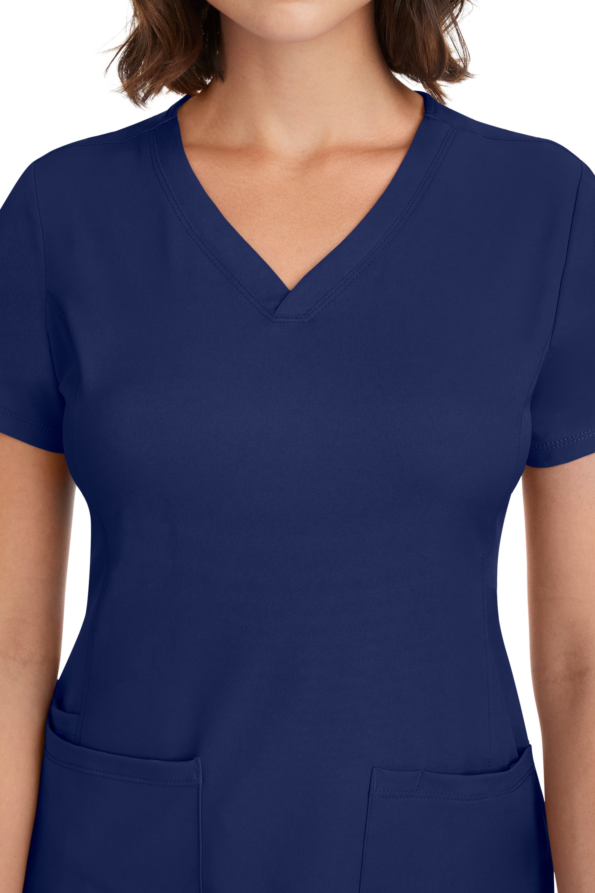 Monica V-Neck Top Navy
