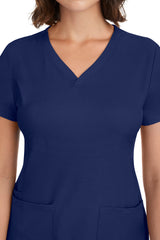 Monica V-Neck Top Navy