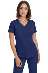 Monica V-Neck Top Navy