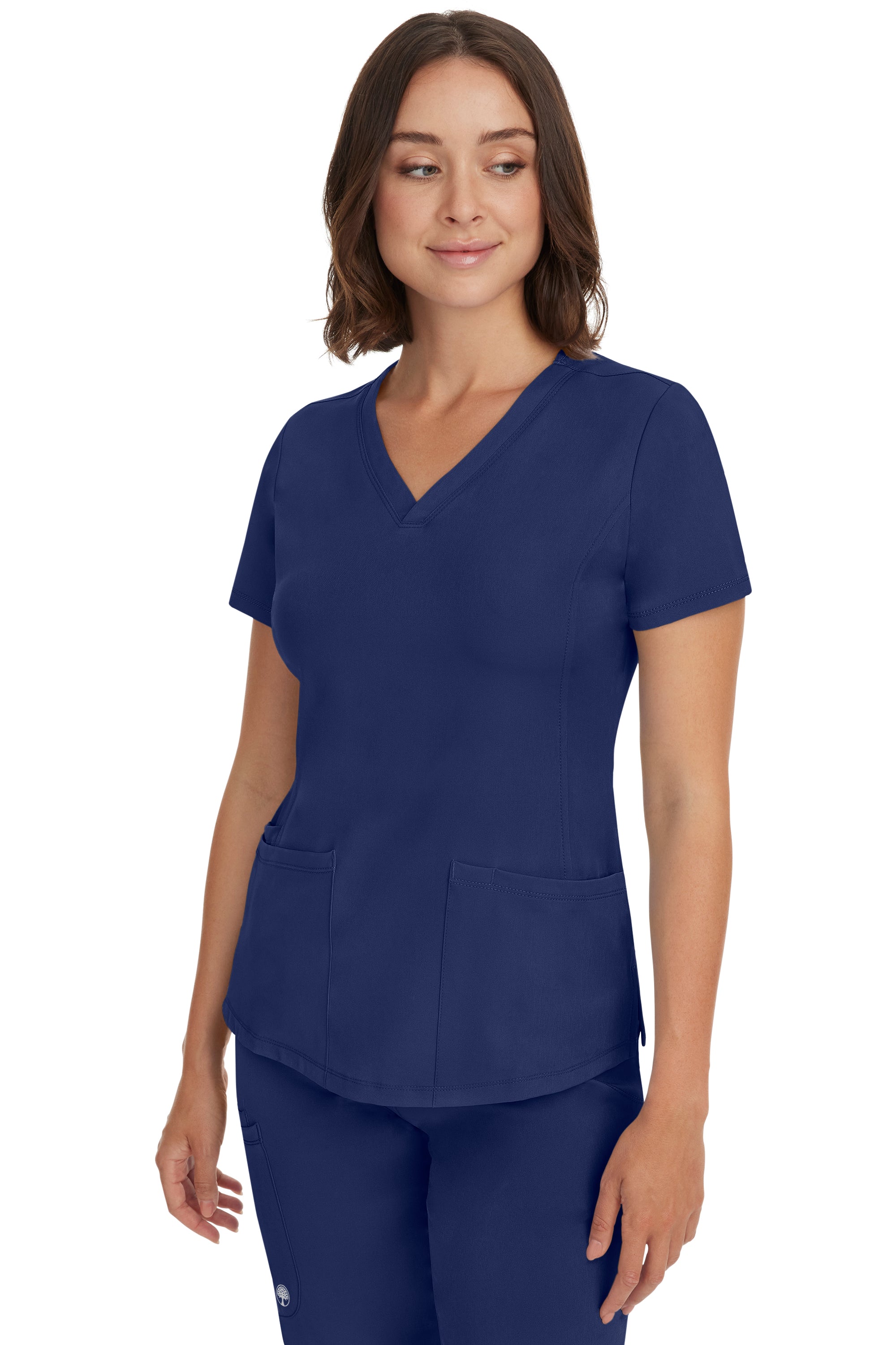 Monica V-Neck Top Navy
