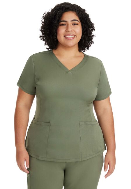 Monica V-Neck Top Olive