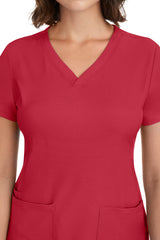 Monica V-Neck Top Red