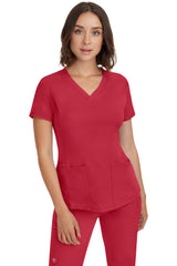 Monica V-Neck Top Red