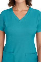Monica V-Neck Top Teal