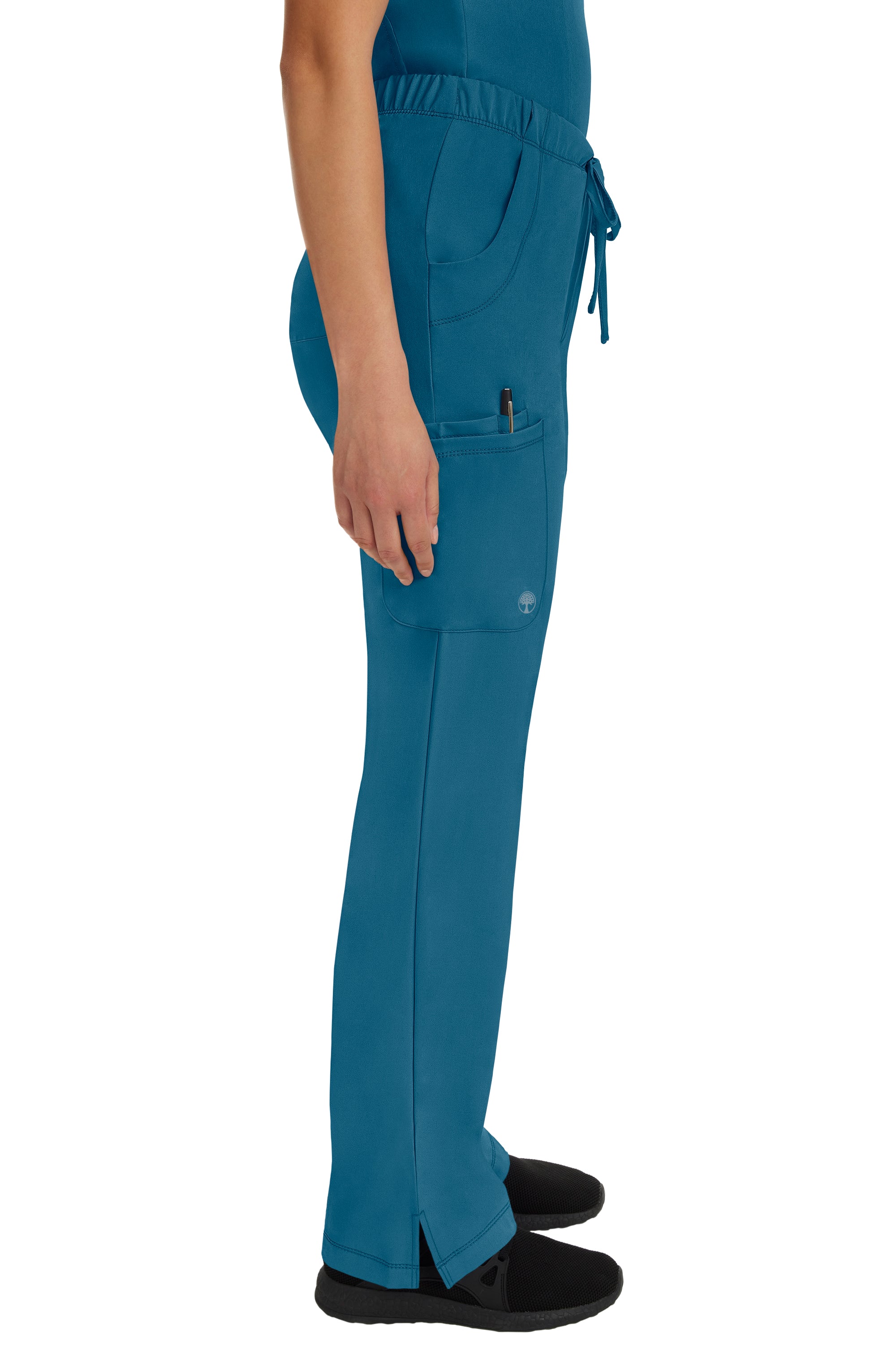 Rebecca Drawstring Flare Scrub Pant Caribbean