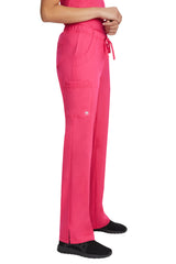 Rebecca Drawstring Flare Scrub Pant Carnation Pink