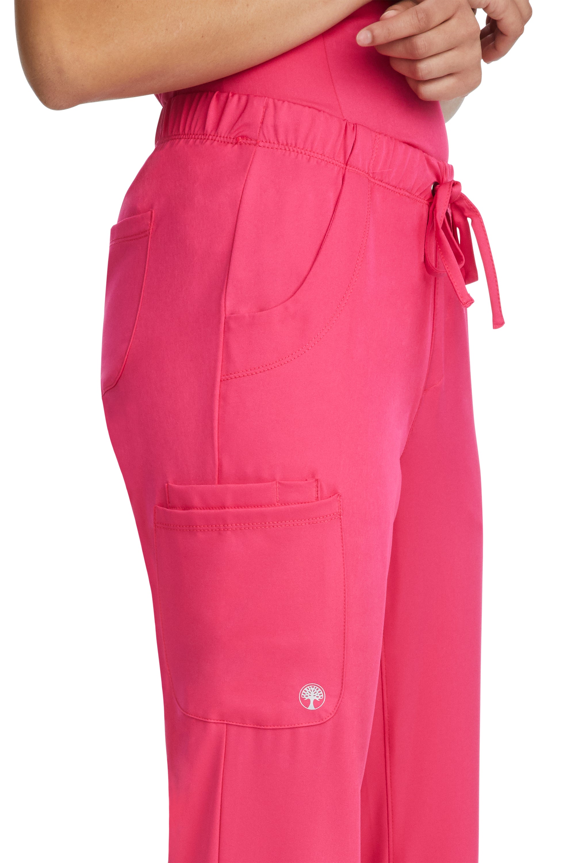 Rebecca Drawstring Flare Scrub Pant Carnation Pink