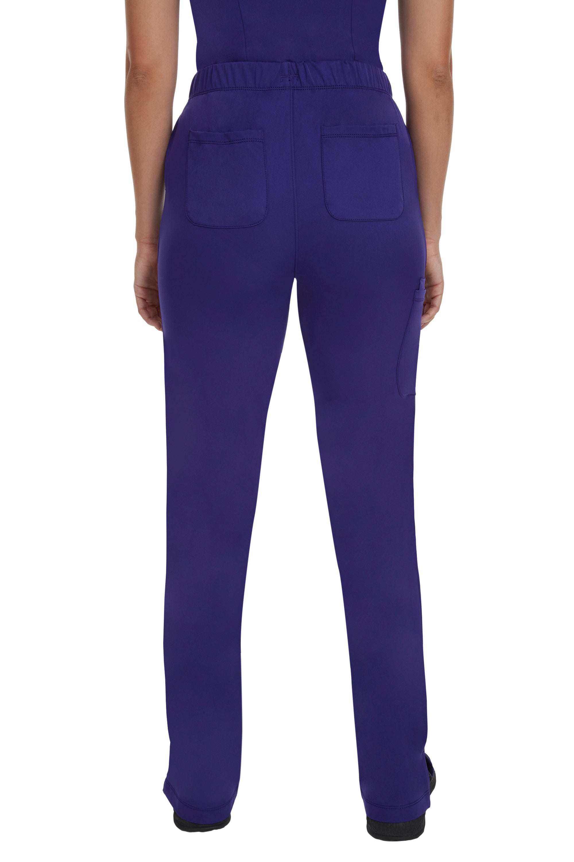Rebecca Drawstring Flare Scrub Pant Grape