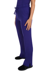 Rebecca Drawstring Flare Scrub Pant Grape