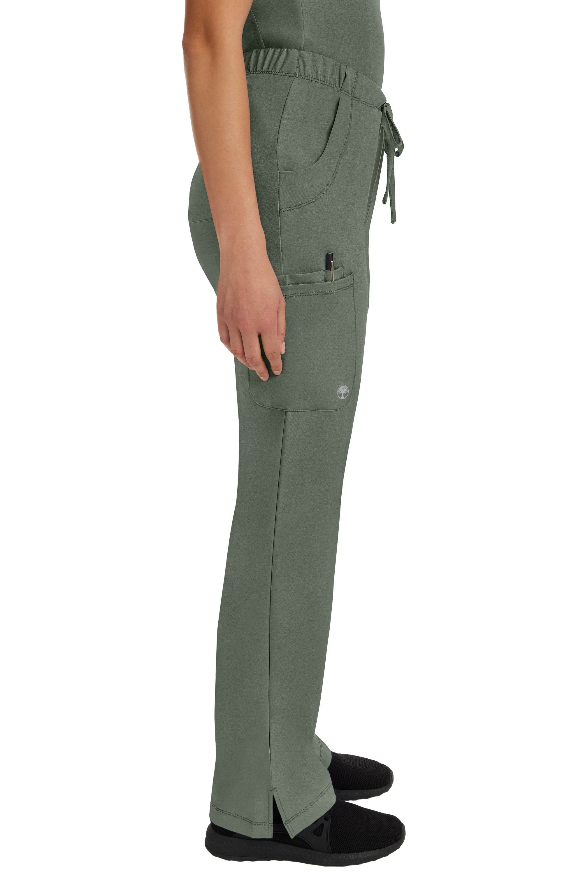 Rebecca Drawstring Flare Scrub Pant Olive