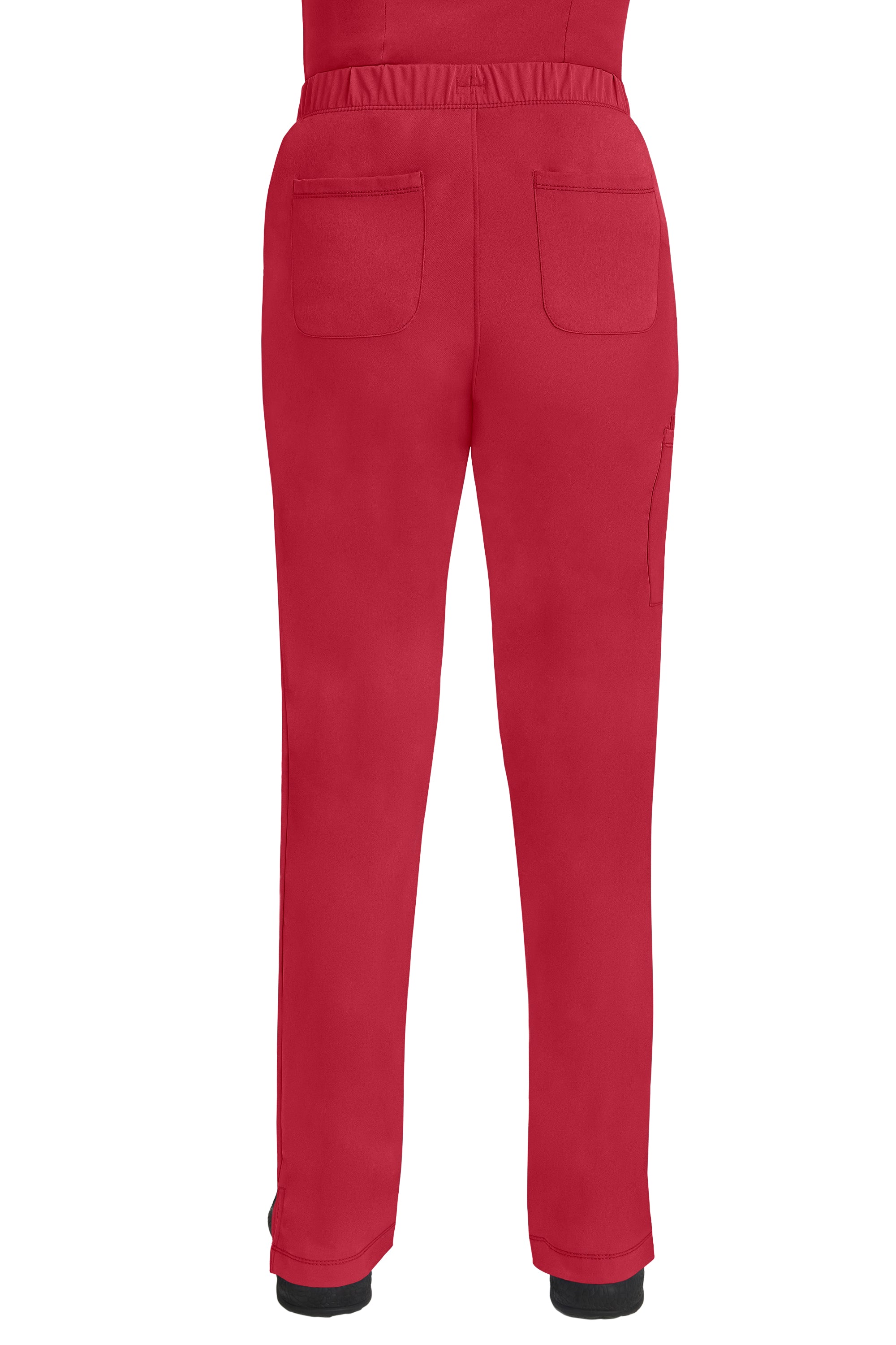 Rebecca Drawstring Flare Scrub Pant Red