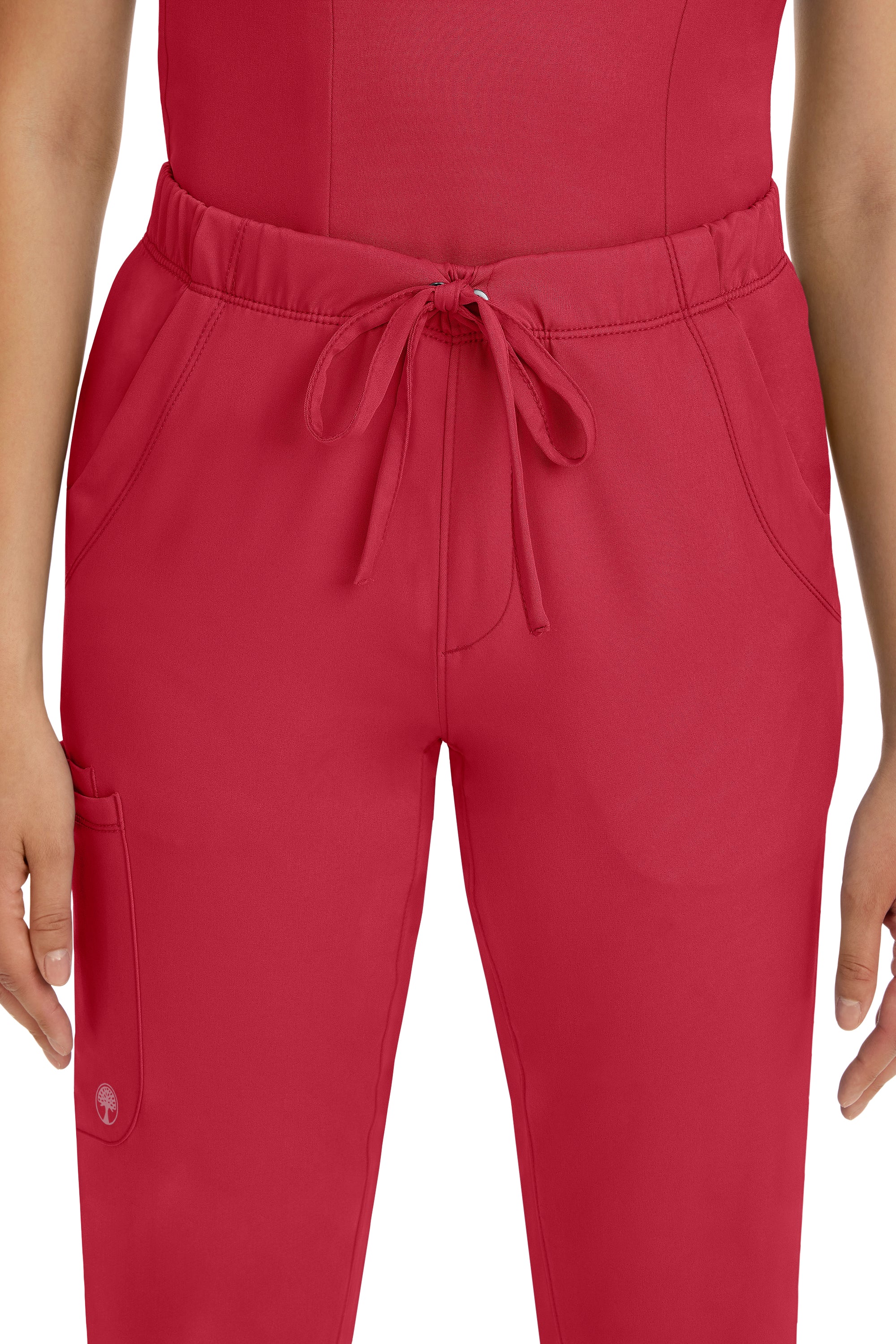 Rebecca Drawstring Flare Scrub Pant Red
