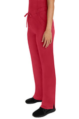 Rebecca Drawstring Flare Scrub Pant Red