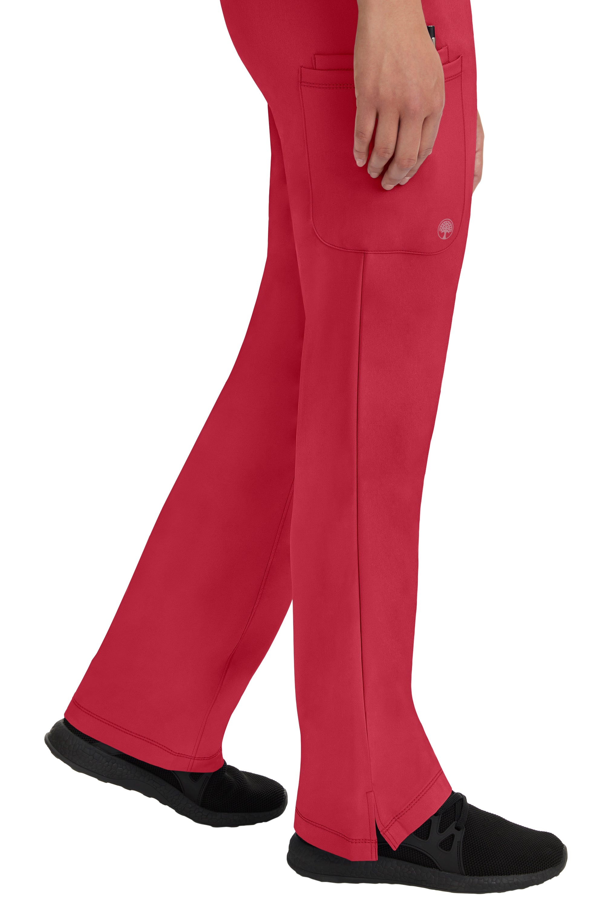 Rebecca Drawstring Flare Scrub Pant Red