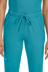 Rebecca Drawstring Flare Scrub Pant Teal