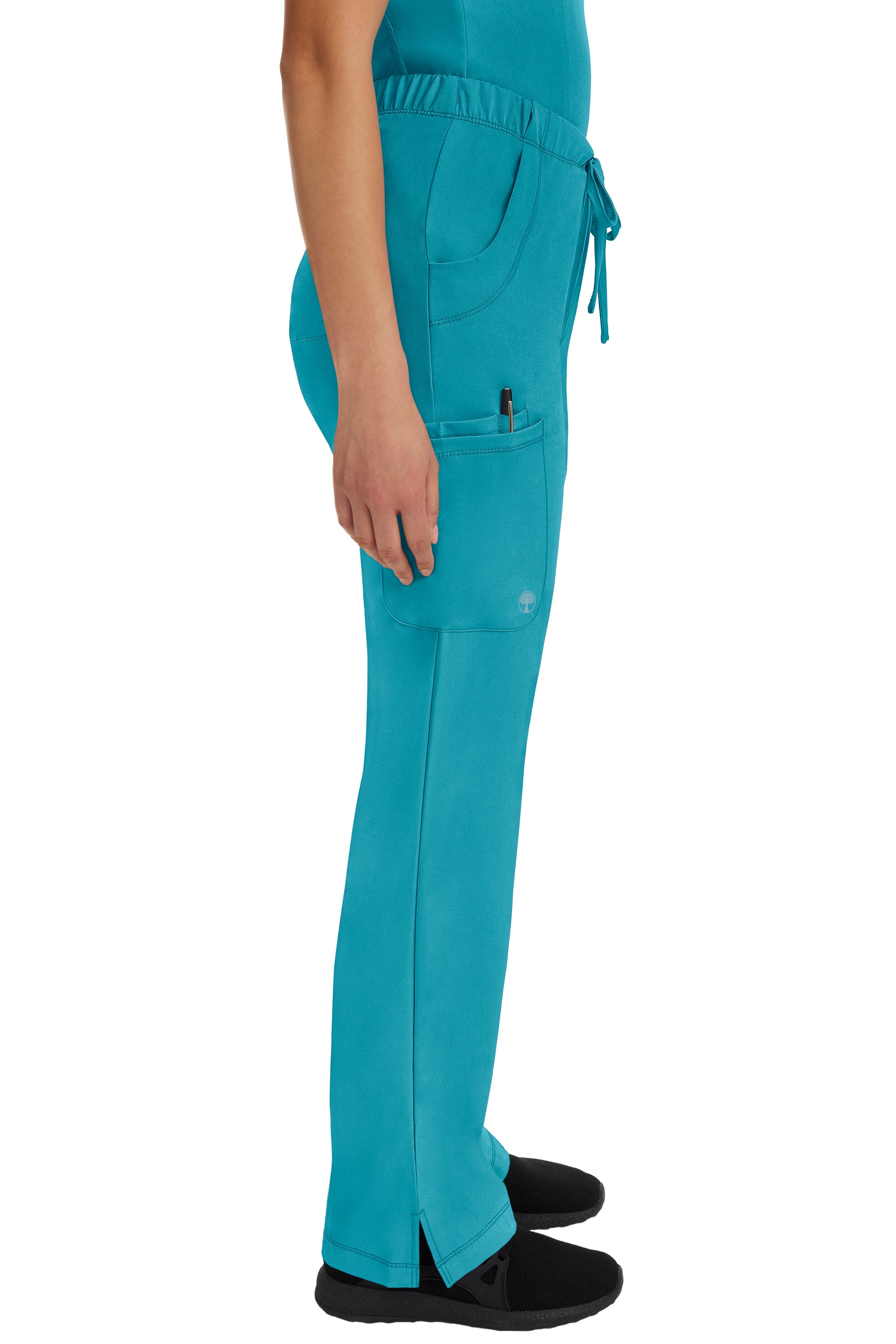 Rebecca Drawstring Flare Scrub Pant Teal