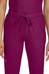 Rebecca Drawstring Flare Scrub Pant Wine