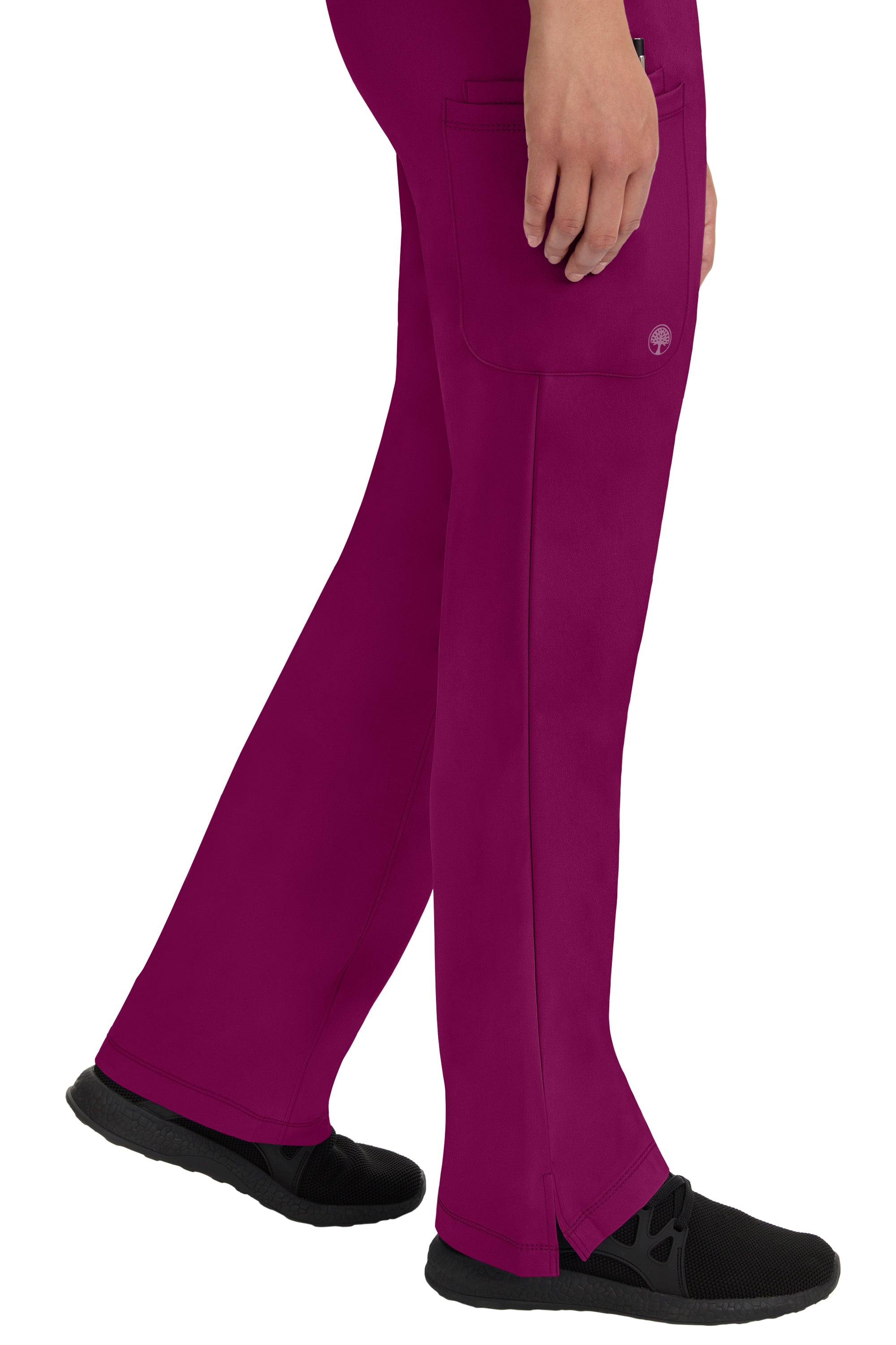 Rebecca Drawstring Flare Scrub Pant Wine